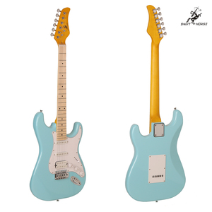 <span class=keywords><strong>Guitarra</strong></span> eléctrica de alta <span class=keywords><strong>calidad</strong></span> al <span class=keywords><strong>mejor</strong></span> <span class=keywords><strong>precio</strong></span>, instrumento Musical personalizado al por mayor, cuello de Arce, cuerpo de álamo, <span class=keywords><strong>guitarra</strong></span> eléctrica de la S-S-H - Product Image 1