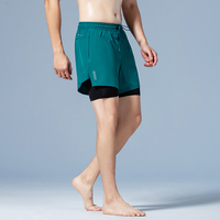 Short de course pour hommes avec doublure de compression Boys 2 en 1 Gym Sport Running Fitness Jogging Shorts