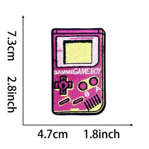 Patchs thermocollants brodés roses, écologiques, de style américain, motifs Radio, Jeux, Console, Casque audio, Ruban, TV, pour la décoration de chapeaux - Product Image 4