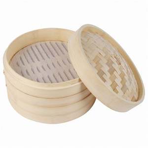 Vaporera De Bambu <span class=keywords><strong>Mas</strong></span> Reciente Vaporizador Alimentos Con Cesta Un Solo Nivel Logotipo Personalizado Traje <span class=keywords><strong>Vapor</strong></span> Del - Product Image 1