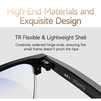Lunettes Intelligentes BT 6.0 Polarisées Professionnelles à Conduction Osseuse IA, Écouteurs ENC, Étanche IP67, 50H en Veille, Caméra, Commande Vocale IA