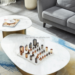 JAYI Custom Crystal International Chess giochi da tavolo in acrilico Set di giochi di <span class=keywords><strong>dama</strong></span> di Lucite colorati - Product Image 2