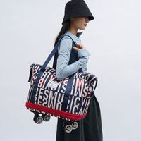 Sac de voyage durable, imperméable, grande capacité, avec fermeture éclair tendance, roulettes Oxford de bonne qualité pour une utilisation en extérieur