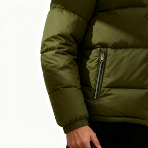 Doudoune matelassée personnalisée pour homme, avec capuche amovible, résistante à l'eau, idéale pour l'hiver et le streetwear – Modèle basique pour temps froid - Product Image 5