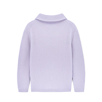 AiNear Vente en gros de logo personnalisé Design Oem & Odm Pull à manches longues col roulé fermeture éclair violet pour hommes pull en laine tricoté
