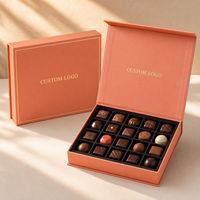 Caja de Chocolate Personalizada de 20 Piezas, Empaque de Regalo Magnético de Lujo con Bandeja Divisora para Bombones y Trufas