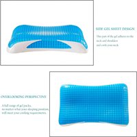 Gel-Memory-Foam Nackenkissen, Ergonomisches Kontur-Nackenkissen zur Schmerzlinderung, Kühlendes Kissen für Seiten-, Rücken- und Bauchschläfer