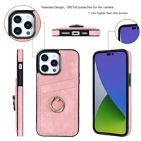 Étui de téléphone portable de luxe en cuir PU antichoc avec porte-cartes pour 13-17 PRO MAX (couleur personnalisée)