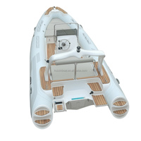 Bateau pneumatique de luxe HUIXIN 20 pieds RIB600, bateau de sport à moteur hors-bord, coque rigide en fibre de verre, Hypalon, pour la pêche, le ski nautique et le canoë.
