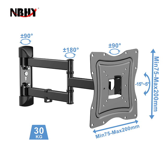 17 to 65 Inch TV LED LCD Screen Laptop Visual Level Fixed TV Mount Bracket Eye Protection Angle Adjustable Wall Mount TV Stand