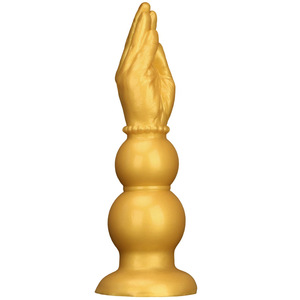 Plug Anal de Silicona Dorado con Cuentas, Dispositivo de Expansión para Hombres, Suministros Sexuales, Dildo Grande de Brazo Falso Extra Grande - Product Image 5
