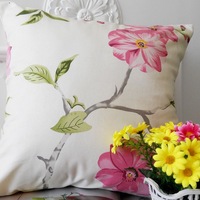 Taie d'oreiller Hoshom en velours 100 % coton, imprimée haute définition, motifs animaux de dessin animé et fleurs, personnalisable, pour la maison et le salon