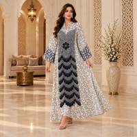 Abaya de luxe Dubaï, robe musulmane pour femmes, kaftan brodé perlé, abaya pour l'Aïd, jalabiya marocaine, robe arabe, vêtements islamiques