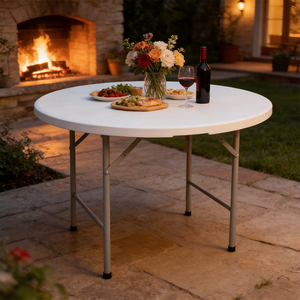 <span class=keywords><strong>Table</strong></span> ronde pliante robuste pour 10 personnes, <span class=keywords><strong>table</strong></span> ronde pliante, <span class=keywords><strong>table</strong></span> pliante ronde - Product Image 5