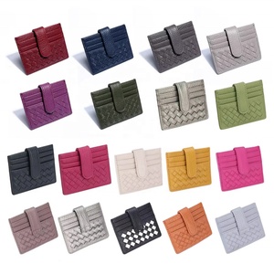 Factory Price <b>Slim</b> Fine Leather Unisex ID Credit <b>Card</b> Name Business Waterproof Portable <b>Card</b> <b>Holder</b> Wallet - Product Image 1