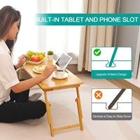 Combohome Réglable Multifonctionnel Pliable Ordinateur Portable Bureau Bambou Ordinateur Portable support Plateau Portable Table Support pour Netbook