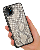 Étuis en cuir véritable de luxe personnalisés OEM ODM pour Iphone 15 Plus Couverture arrière de téléphone portable en peau de serpent pour Apple Iphone 14 16 Pro Max