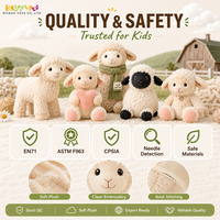 Peluche Agneau en Promotion pour Cadeaux de Pâques, Animal en Peluche Mouton Écologique, Couleurs et Logo Personnalisables, Faible MOQ, Délai de Livraison Rapide
