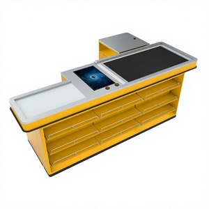 Mostrador de Caja Resistente y de Alta Luminosidad con Cinta Transportadora para Supermercados y Tiendas Minoristas - Product Image 1