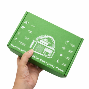 Radio Solar de Emergencia, Embalaje de Envío de la Marca 3C Electronics, Caja de Cartón Corrugado Tipo B/E, Opción de Caja de Correo con Tapa Plegable, Personalizada - Product Image 1