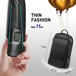 <span class=keywords><strong>Sac</strong></span> <span class=keywords><strong>à</strong></span> <span class=keywords><strong>dos</strong></span> Bopai personnalisé, fin, pour les déplacements professionnels, luxueux, avec charge USB, antivol, intelligent, pour ordinateur portable 15 pouces, en cuir véritable pour <span class=keywords><strong>homme</strong></span> - Product Image 2