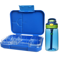 Dongguan usine directe AOHEA prix compétitif plateau mobile transparent ensemble de boîtes à lunch en tritan avec pc ensembles de bouteilles d'eau pour enfants