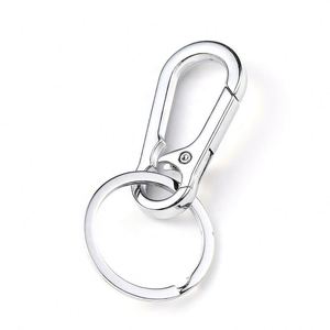 Porte-clés personnalisés en acier inoxydable, accessoires simples pour porte-clés promotionnels, cadeaux pour homme - Product Image 1
