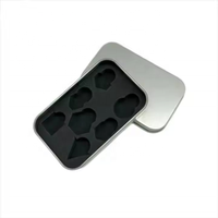 Prix de gros polyèdre 7 pièces jeu de dés métal étain étui personnalisé Rpg MDN stockage boîte à dés pour jeu de Table accessoires affichage