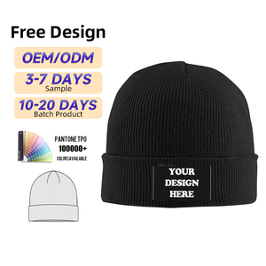Tùy Chỉnh <span class=keywords><strong>Beanie</strong></span> Vá <span class=keywords><strong>Hat</strong></span> Trống Dệt Kim Đồng Bằng Mùa Đông Mũ Acrylic Mùa Đông Ấm <span class=keywords><strong>Beanie</strong></span> Nhà Sản Xuất - Product Image 4