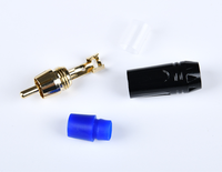 RCA macho cabeza cobre puro Audio enchufe AV Lotus señal Cable macho Phono RCA enchufe Mono soldadura