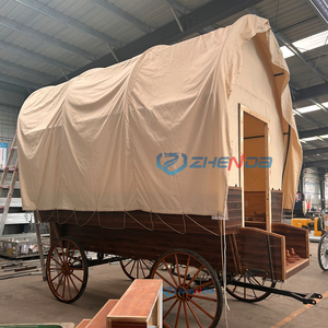 Carroza de Caballos para 5-6 Personas con Techo, Decoración Navideña para Exteriores, Carroza Romántica para Bodas, Carroza Turística con Toldo - Product Image 2