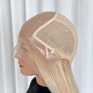 Russian Human Hair <b>Wig</b> <b>Blonde</b> Balayage Invisible Lace Hairline Silk Top Weft Medical <b>Wig</b> Wholesale Factory Ready to Ship - Product Image 3