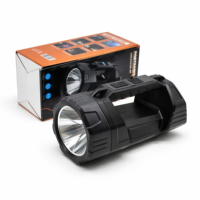 Lampe de recherche solaire rechargeable avec faisceau latéral COB, torche d'urgence portable pour le camping et les réparations