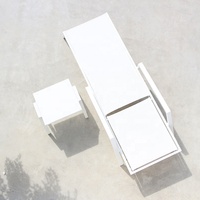 Nouveau transat de jardin en aluminium réglable avec tissu en maille pour piscine, jardin, cour, parc, hôtel, espace extérieur