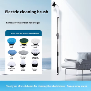 OEM/ODM <strong>Electric</strong> Spin Scrubber Waterproof Bathroom 360 Cordless <strong>Cleaner</strong> <strong>Brush</strong> with Long Handle Replacement Cleaning <strong>Brush</strong> Tool - Product Image 4