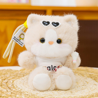 Porte-clés en peluche chat Saint-Valentin, chaton mignon avec lunettes en forme de cœur, breloque de sac, pendentif, poupée en peluche pour petite amie, adorable chat