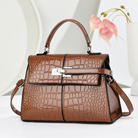 Sac à main en cuir de luxe pour femme, motif crocodile, élégant, sac bandoulière pour femme, pour les trajets quotidiens