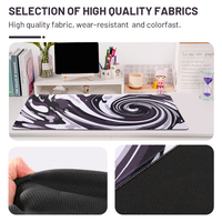 Tapis de souris de jeu rectangulaire XXL sur mesure avec bord cousu, tapis de bureau pour ordinateur