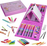 Ensemble de 208 pièces de matériel artistique pour enfants, super mega, tout-en-un, kit de dessin, peinture, artisanat, boîte-cadeau portable, ensemble de papeterie pour le graffiti DIY