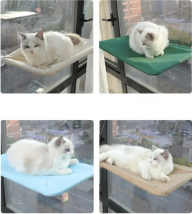 뜨거운 판매 접이식 고양이 침대 빨판 창 해먹 공간 절약 고양이를위한 애완 동물 공급 폴리 에스테르 채우기 이동식 빨 - Product Image 5