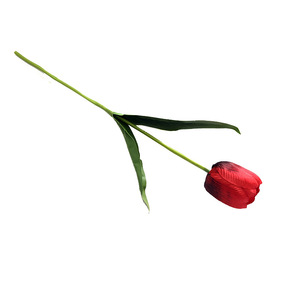 Fleur artificielle tulipe unique 48 cm en soie, décoration de mariage et de maison, fleur hautement réaliste - Product Image 5