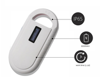 Lector de Microchip RFID para Animales, Plástico Blanco, 134.2kHz, Portátil, USB, Escáner de Etiquetas para Orejas, ISO11784/5, 5 Horas de Duración de la Batería