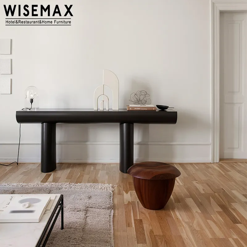 WISEMAX أثاث الشمال كرسي خلع الملابس الصغيرة أثاث غرفة المعيشة الحديثة خشب الجوز جولة العثماني للمنزل فندق فيلا