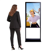Affichages numériques pour vitrines de magasins à haute luminosité, intérieur, 43 pouces, Android 4K, 2500 nits, sur pied