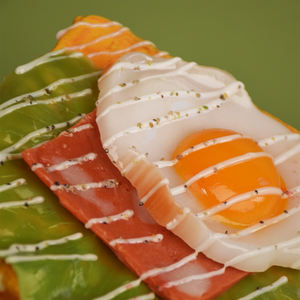 Piezas de modelo de comida de gofres falsos, accesorios de tostadas artificiales, Fabricante Mayorista <span class=keywords><strong>chino</strong></span>, <span class=keywords><strong>huevo</strong></span> tostado DIY - Product Image 6