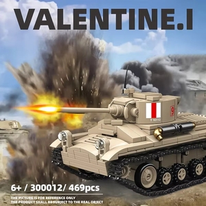 ThirdParty <span class=keywords><strong>300012</strong></span> British Valentine Tank Mk.III, Modelo de Juguete para Armar, Vehículo Blindado con Orugas, Bloques de Construcción - Product Image 2