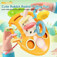 Jouet sensoriel à tirer personnalisé pour bébé Éducation précoce Amusant Colle douce Jouet radis transfrontalier Jouets à mâcher en tissu à dessiner
