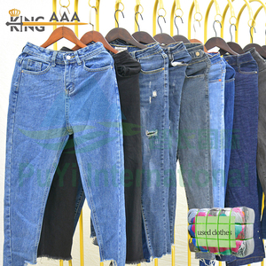 Jeans da Donna di Grado A, Pantaloni Cargo Usati, Abbigliamento Femminile di Seconda Mano <span class=keywords><strong>VIP</strong></span>, Balle da 100kg, Vestiti Usati Gratuiti in Balle dal Regno Unito - Product Image 3