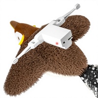 Jouet pour chat électrique en forme d'oiseau simulé, adapté aux animaux de compagnie, avec vocalisations pour le jeu de chasse et l'auto-entretenement des félins, baguette de chat
