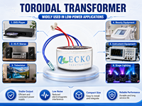 Transformador de Corriente Toroidal 230v 280v 30v 11v 500va para Amplificador de Tubos de Audio
